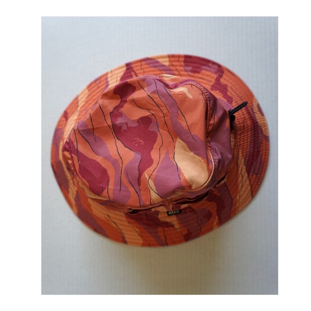 REI Co-Op Sahara Bucket Hat All-Over Print (AOP) Topo Topographic Map Print S/M - Picture 2 of 4